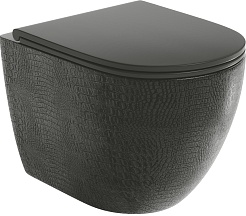 Grossman Унитаз подвесной GR-4455BBLS черный питон – фотография-1